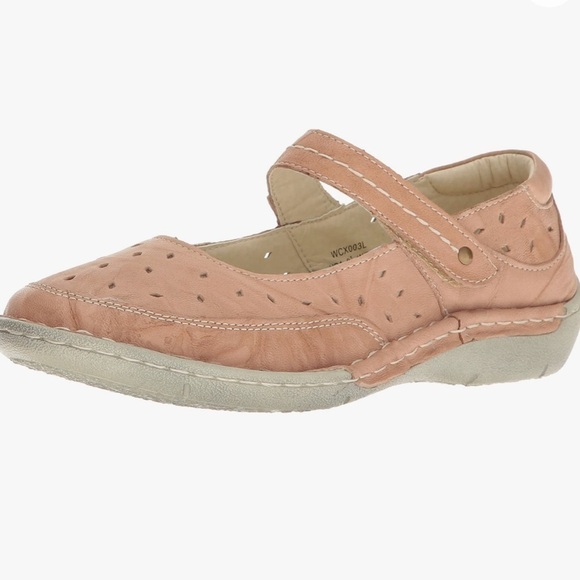 Propet Julene light pink leather side Velcro close Mary Jane - Picture 1 of 3